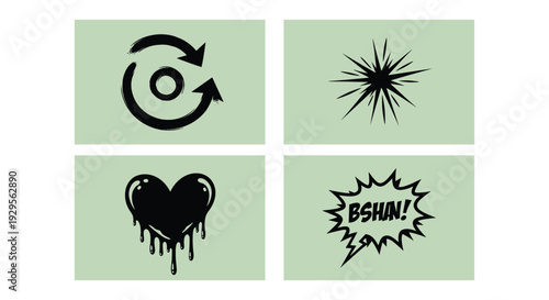 Comic Book Symbols and Emoticons Collection.