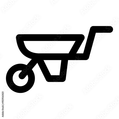 wheelbarrow outline icon