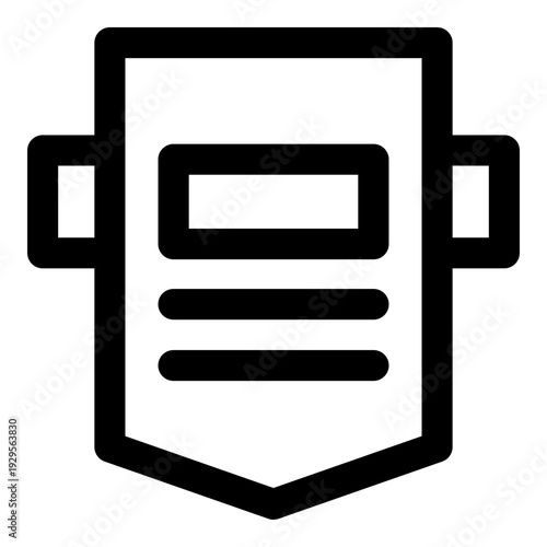 welding helmet outline icon