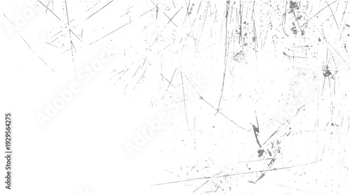 White background with grey scratches and speckles overlay effect texture grunge
