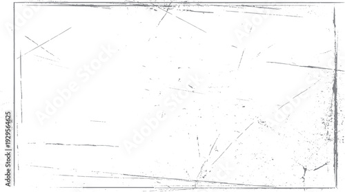 Gray distressed border with scratches and speckles on a transparent background grunge texture overlay