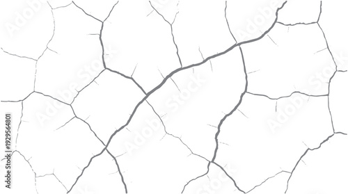 Gray Cracked Texture Pattern on White Background abstract broken cracks