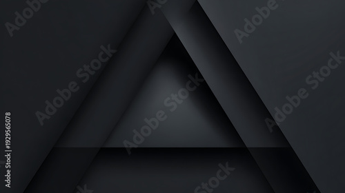 Abstract geometric shapes in dark tones creating depth