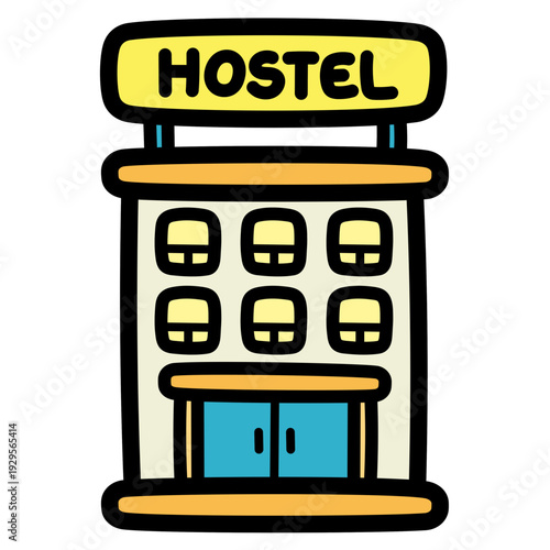 hostel illustration