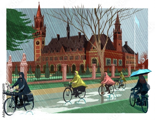The Hague in the rain 