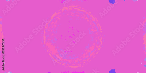 Abstract pink and blue circular pattern with a textured speckled appearance