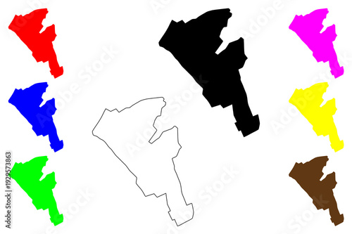 Rivas-Vaciamadrid city (Kingdom of Spain) map vector illustration, scribble sketch Rivas Vaciamadrid map