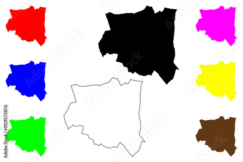 Parla city (Kingdom of Spain) map vector illustration, scribble sketch Parla map