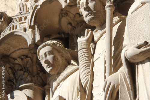 Tableau sur toile gothic cathedral (our lady or notre-dame) in chartres in france