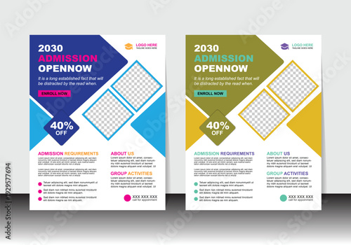 Modern School Admission Open Flyer Template