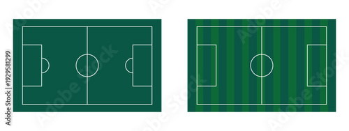 Football Field Icon Set – Linear, Vector, and Line Style Illustration