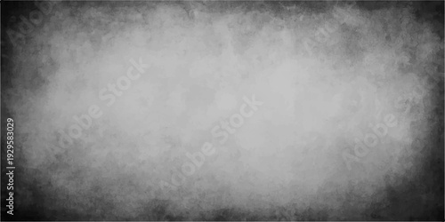 Aged dark grunge concrete wall background with a vintage black texture and rough grey smoke frame