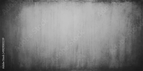 A dark brushed metal plate with an aged grunge texture and a vintage gray pattern on a rough industrial surface creates a blank retro backdrop