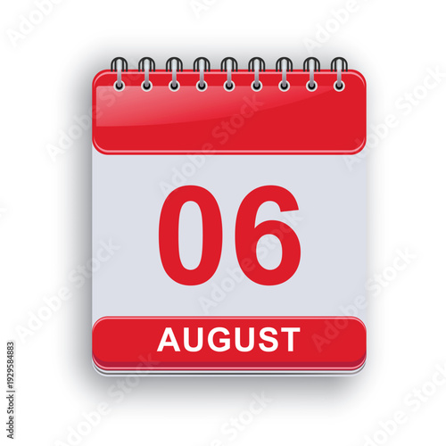 August 06 Daily Calendar Template Organized Planner Page