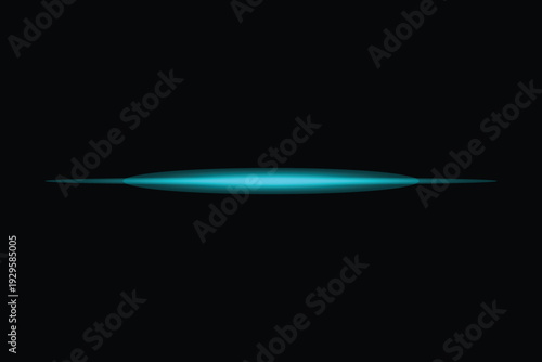 Glowing blue light beam on black background