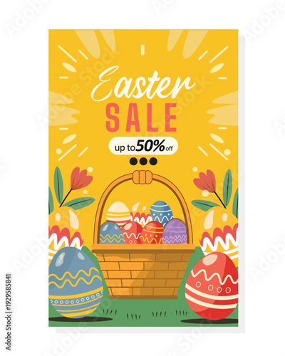 Easter Big Sale Event Banner Template Design
