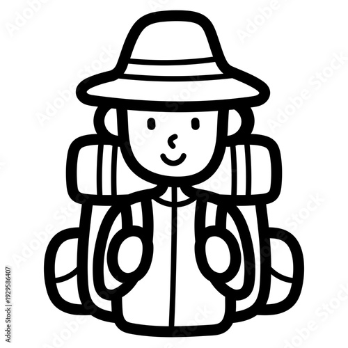backpacker illustration