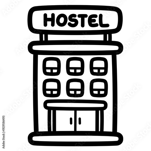 hostel illustration