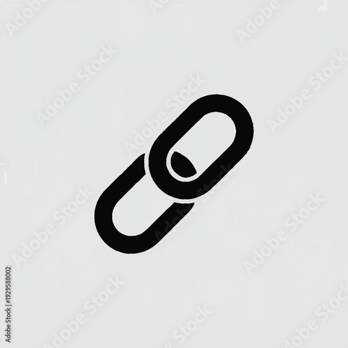 link chain symbol simple flat black icon design