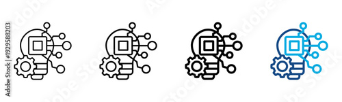 Technology Icon Different Style Outline Collection Set Vector Illustration