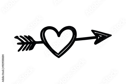 Hand drawn heart. Hand drawn love symbol 