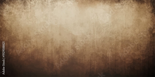 Dark grunge wood and aged vintage paper textures merge into a brown antique parchment surface with a rough worn pattern for a dark retro backdrop design