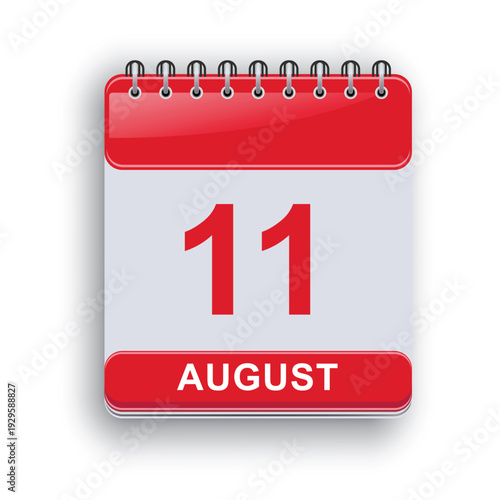 August 11 Daily Calendar Template Classic Clean Planner