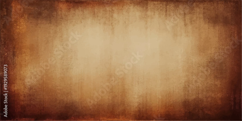 A vintage textured backdrop featuring a stained and aged brown grunge wood pattern with a rustic antique parchment design suitable for a blank retro wallpaper or artistic canvas