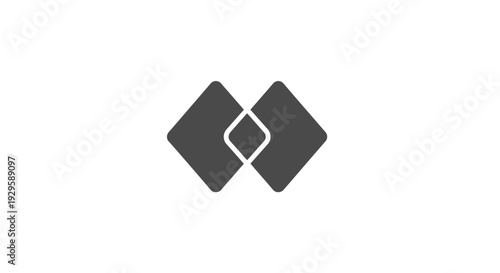 Black Diamond Shape Logo Design Element.