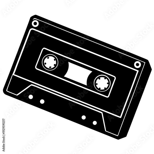 Vintage Cassette Tape Vector Illustration – Retro Music Graphic Design Asset