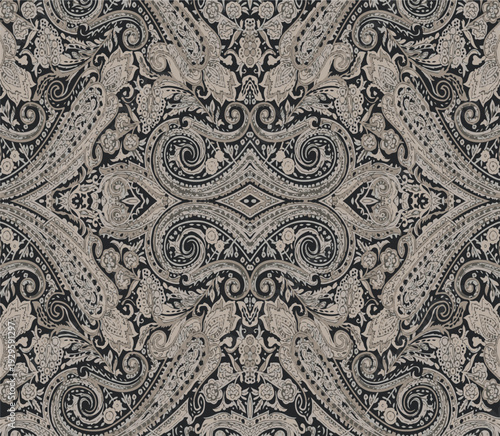 Beautiful Kashmiri stole with paisley seamless pattern ,pasley textile pattern design texture,pasley textile pattern design, Magical Traditional Paisleys Seamless Pattern for wallpaper design or fabri