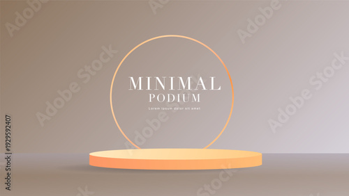 Minimalist podium stage on background for product presentation, Vector illustration EPS 10