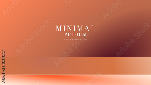Minimalist podium stage on background for product presentation, Vector illustration EPS 10