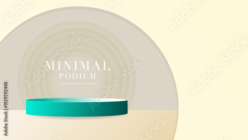Minimalist podium stage on background for product presentation, Vector illustration EPS 10