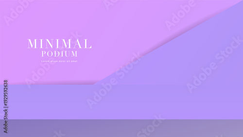 Minimalist podium stage on background for product presentation, Vector illustration EPS 10