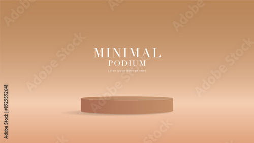 Minimalist podium stage on background for product presentation, Vector illustration EPS 10