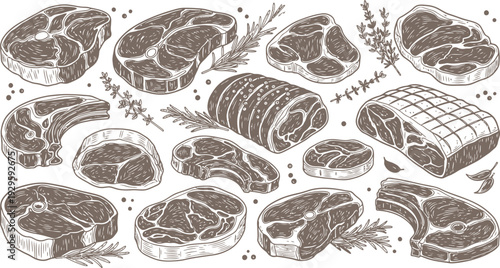 A collection of various seashells on a white background