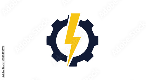 Gear Icon with Yellow Lightning Bolt.