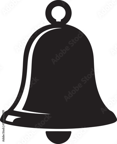 Bell silhouette notification icon