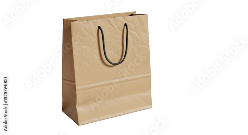 Wallpaper Mural Brown paper bag with handles on white background. Torontodigital.ca