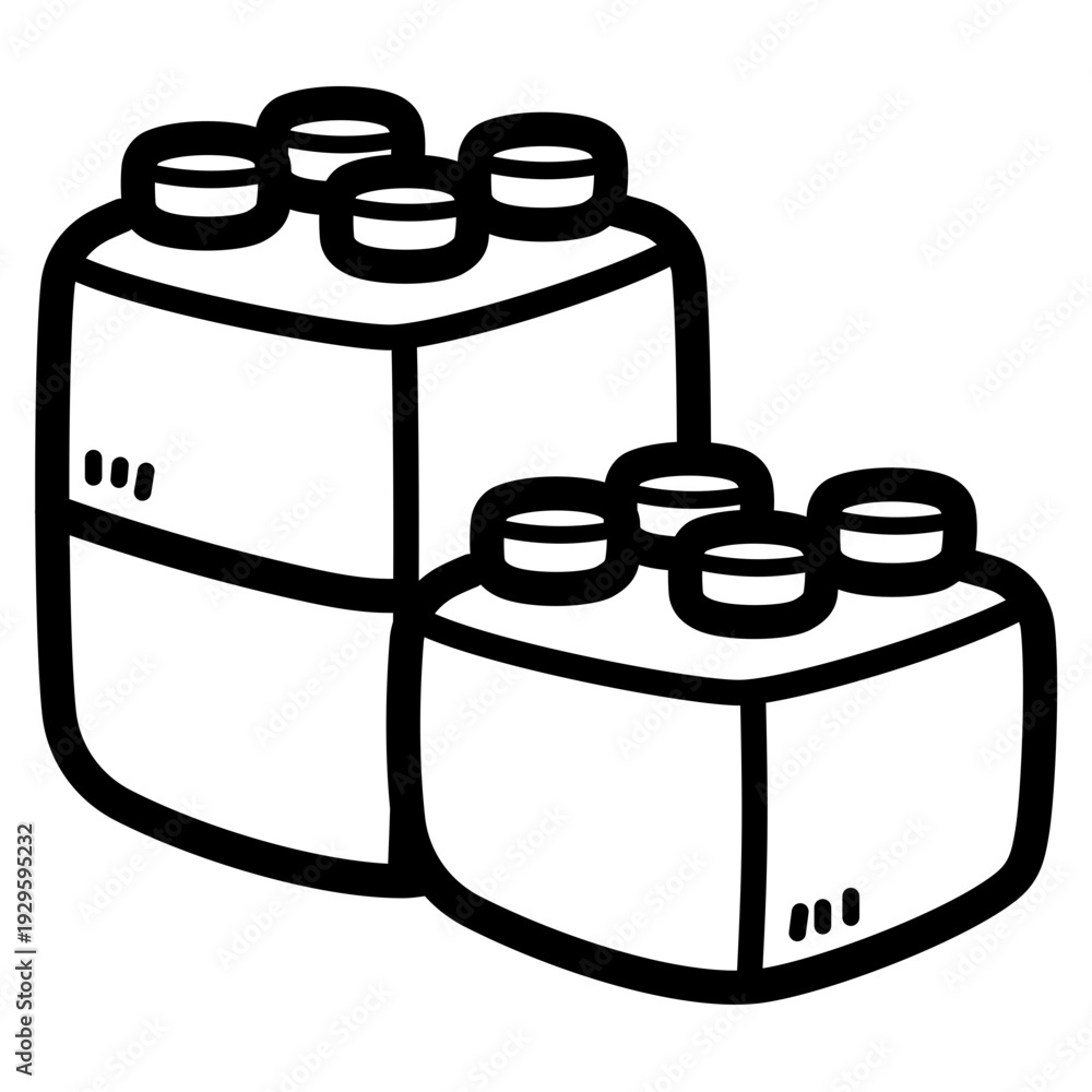 Naklejka premium blocks illustration