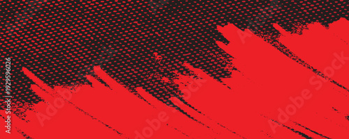 Red color pattern gradient grunge texture background. Dots pop art comics sport style vector illustration Abstract background dark red with modern corporate concept