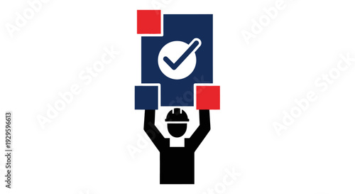 Hand Holding Certificate with Checkmark Icon.