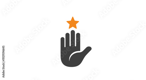 Hand with Star Symbolizing Success and Approval.