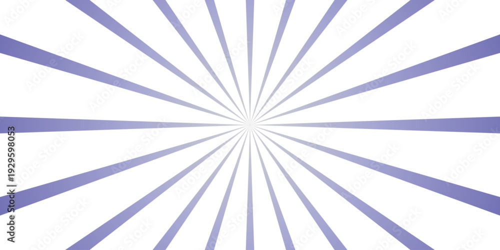 Fototapeta premium Radial burst of purple and white gradient stripes emanating from the center creating a dynamic and energetic abstract background for design projects