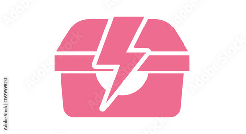 Pink First Aid Kit with Lightning Bolt.