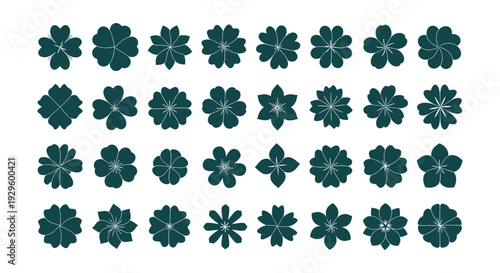 Vintage Blue Hand Drawn Floral Frame Vector Elegant Botanical Garland with Spring Flowers