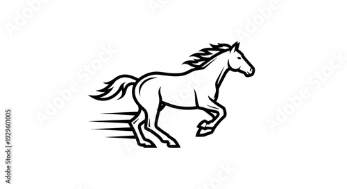 Running Horse in Motion Fast Pace.