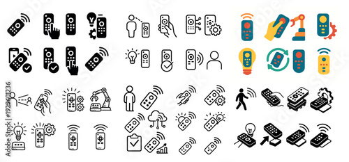 Remote control and smart device icons