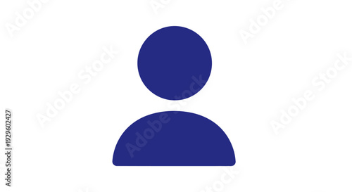 Simple Blue Human Icon Profile.